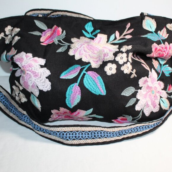 NWT Johnny Was Biya JWLA 3J Workshop Linen Edie Tote Embroidered Shoulder Bag - Picture 4 of 7
